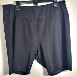 Ava & Viv black silky pull on shorts women's 2X #2640